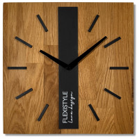 Drevené nástenné hodiny Oak Classic 30cm Flexistyle z250a